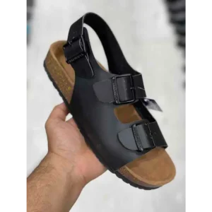 Premium Birkenstock Black Leather Suede For Men (SNC547)