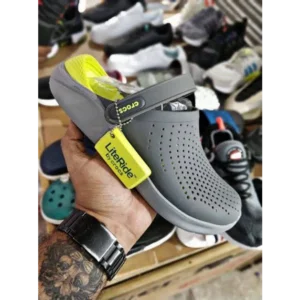 First Copy Crocs Lite Ride Grey Green Clogs For Men (FST1118)