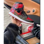 Premium Nike Air Jordan Retro 1 Patent Bred With Keychain Shoes For Men (SNC577)