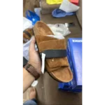 First Copy Birkenstock Kyoto Tan Suede Shoes For Men (BME206)