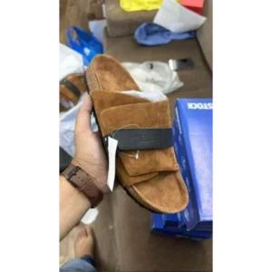 First Copy Birkenstock Kyoto Tan Suede Shoes For Men (BME206)