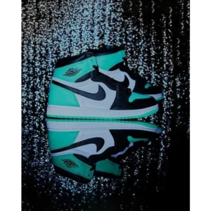 Stylish Nike Air Jordan 1 High Green Glow Shoes for Men (SW4736)
