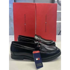 First Copy Tommy Hilfiger Loafer Black For Men (BME211)