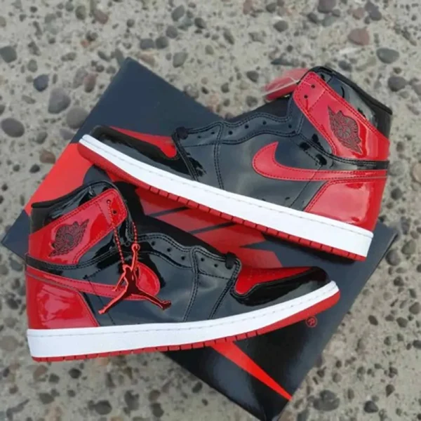 Imported Air Jordan 1 Retro High Og Patent Bred Shoes For Men (FT709)