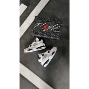 Imported Air Jordan Retro 4 Military Black Shoes For Men (FT715)