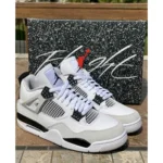 Imported Air Jordan Retro 4 Military Black Shoes For Men (FT715)