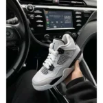 Imported Air Jordan Retro 4 Military Black Shoes For Men (FT715)