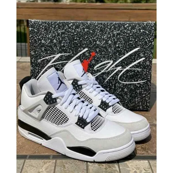 Imported Air Jordan Retro 4 Military Black Shoes For Men (FT715)