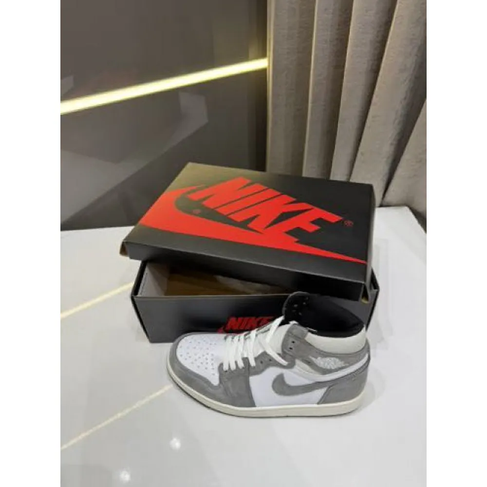 Imported Nike Air Jordan Retro 1 High Washed Grey Black Shoes For Men (BSF1075) Imported Nike Air Jordan Retro 1 High Washed Grey Black Shoes For Men (BSF1075)