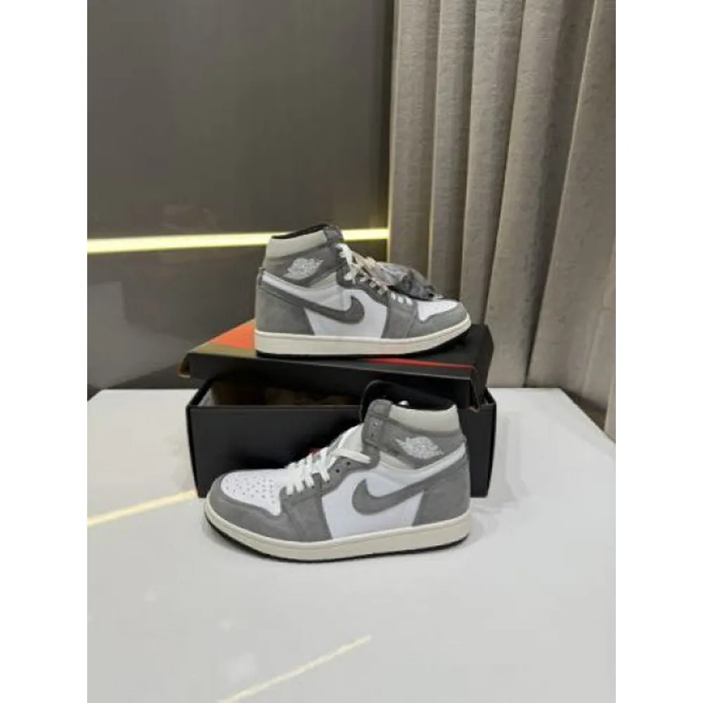 Imported Nike Air Jordan Retro 1 High Washed Grey Black Shoes For Men (BSF1075) Imported Nike Air Jordan Retro 1 High Washed Grey Black Shoes For Men (BSF1075)