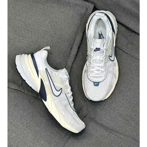 Imported Nike V2k Run Summit White Navy Metallic Shoes For Men (FT708)