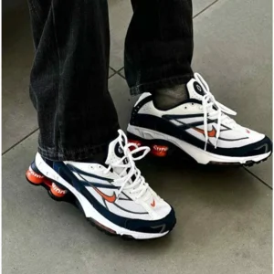 Imported Supreme X Nike R4 Shox Navy Red Shoes For Men (FT706)