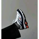 Imported Supreme X Nike R4 Shox Navy Red Shoes For Men (FT706)