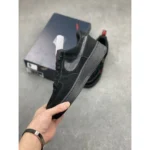 Nike Air Force 1 Multi Swoosh Black Crimson Shoes For Men (LAB1151)