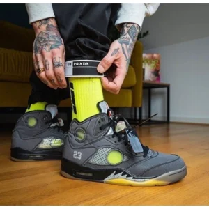 Nike Air Jordan 5 Muslin X Off White Shoes For Men (BSF976)