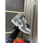 Nike Air Jordan Retro 1 High Washed Grey Black Shoes For Men (LAB1201)