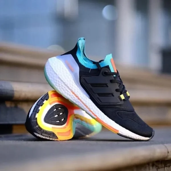 Premium Adidas Ultraboost 22 Black Sky Rush Turbo Shoes For Men (SL686)