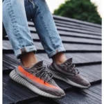 Premium Adidas Yeezy 350 Sply Grey Orange Shoes For Men (SL700)