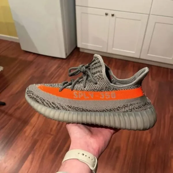 Premium Adidas Yeezy 350 Sply Grey Orange Shoes For Men (SL700)