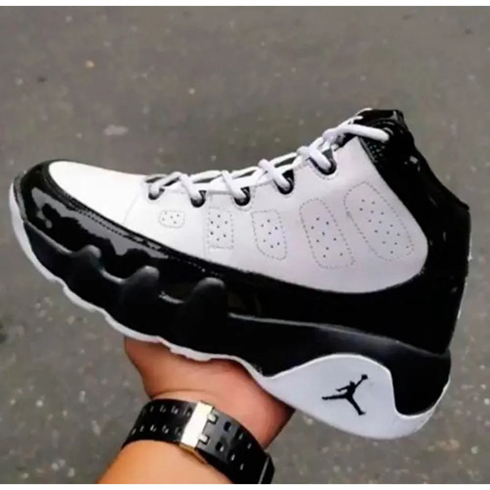 Premium Air Jordan 9 Black White Shoes For Men (BSF1018)