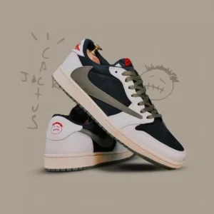 Premium Air Jordan Low X Travis Soctt Olive Shoes For Men (FT475)
