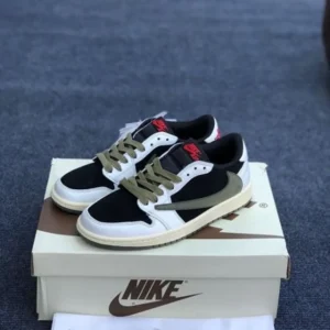 Premium Air Jordan Low X Travis Soctt Olive Shoes For Men (FT475)