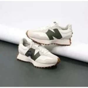 Premium New Balance 327 Green Khaki Off White Shoes For Men (FT784)