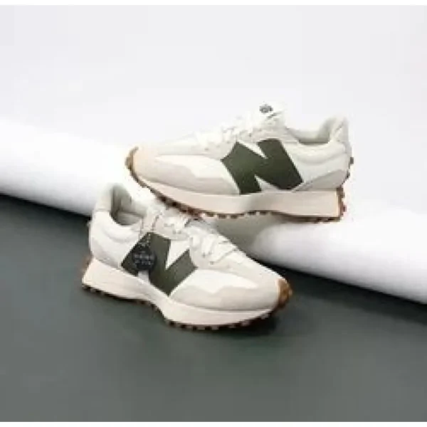Premium New Balance 327 Green Khaki Off White Shoes For Men (FT784)