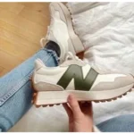 Premium New Balance 327 Green Khaki Off White Shoes For Men (FT784)
