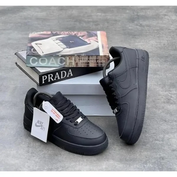 Premium Nike Air Force 1 Black Shoes For Men (FT498)