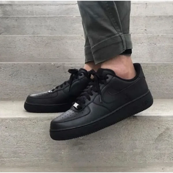 Premium Nike Air Force 1 Low All Black Shoes For Men (FT472)