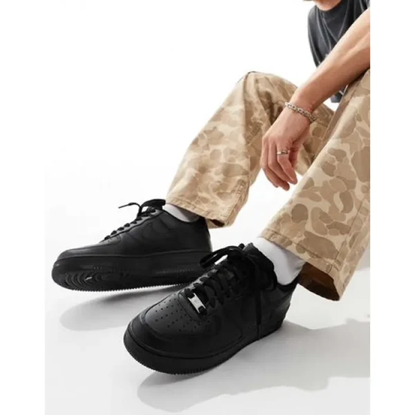 Premium Nike Air Force 1 Low All Black Shoes For Men (FT472)