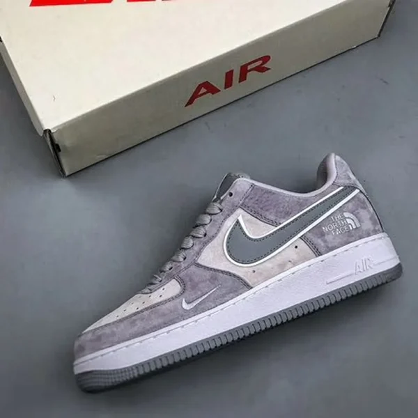Premium Nike Air Force 1 Low North Face X Grey Suede For Men (FT439)