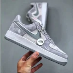 Premium Nike Air Force 1 Low North Face X Grey Suede For Men (FT439)