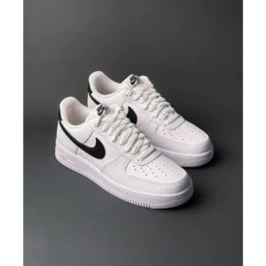 Premium Nike Air Force 1 White Black Shoes For Men (BSF1024)