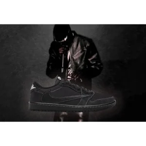 Premium Nike Air Jordan 1 Low X Travis Scott Black Phantom Shoes For Men (FT455)