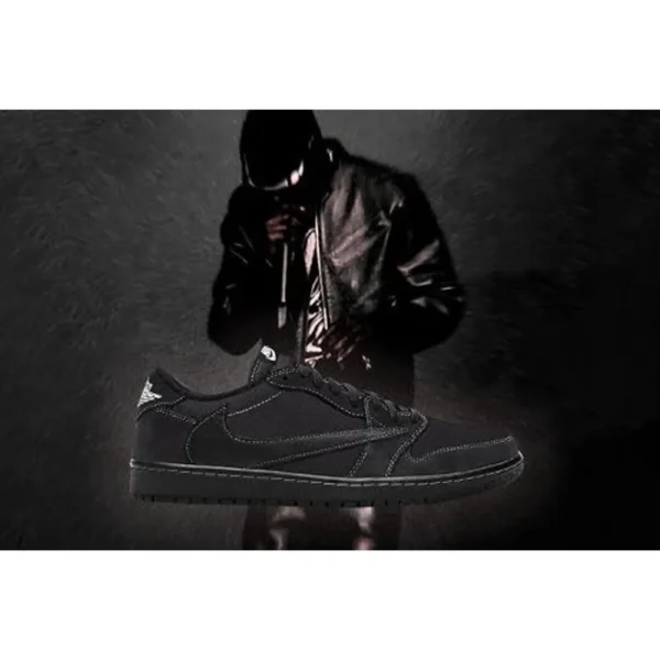 Premium Nike Air Jordan 1 Low X Travis Scott Black Phantom Shoes For Men (FT455)