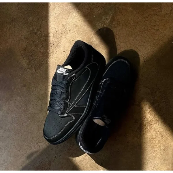 Premium Nike Air Jordan 1 Low X Travis Scott Black Phantom Shoes For Men (FT455)