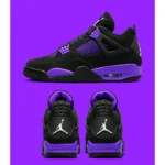 Premium Nike Air Jordan Retro 4 Purple Thunder Shoes For Men (SL654)