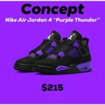 Premium Nike Jordan Retro 4 Purple Thunder Shoes For Men (SL665)