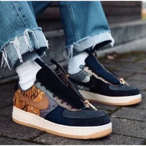 Premium Nike Travis Scott Cactus Jack X Air Force 1 Low Shoes For Men (BSF1022)