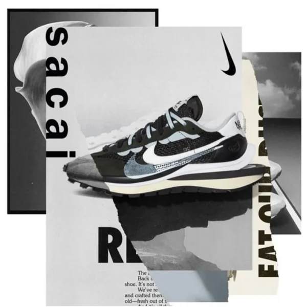 Premium Nike X Sacai Vapor Waffle Black White Shoes For Men (SL658)