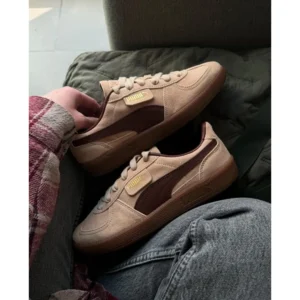 Premium Puma Palermo Light Sand Chocotart Shoes For Men (FT789)
