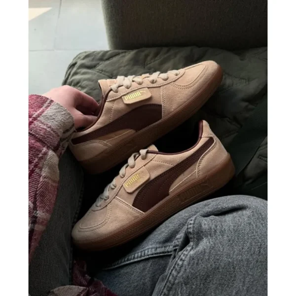 Premium Puma Palermo Light Sand Chocotart Shoes For Men (FT789)