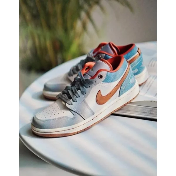 Trendy Nike Air Jordan Retro 1 Low Repaired Denim Shoes For Men (SL730)