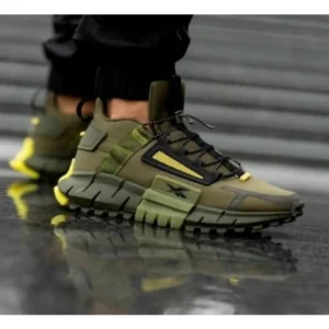 Trendy Reebok Zig Kinetica Edge Army Green Shoes For Men (SL735)