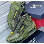 Trendy Reebok Zig Kinetica Edge Army Green Shoes For Men (SL735)