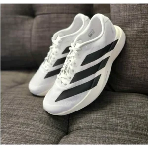 First Copy Adidas Adizero Adios 9 White Black Shoes For Men (FT1188)