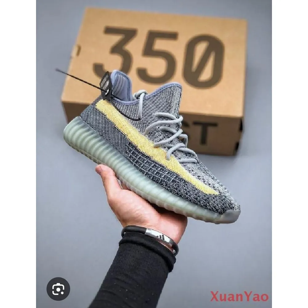First Copy Adidas Yeezy 350 V2 Ash Blue Shoes For Men (CSO1877)