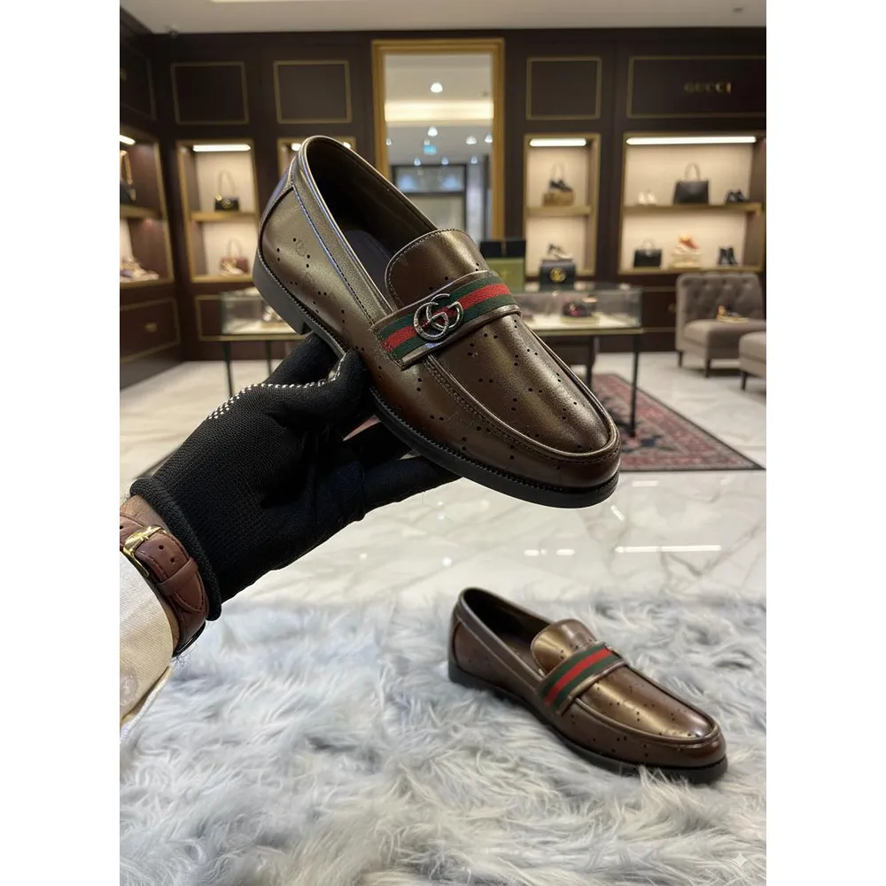 First Copy Gucci Loafer Brown For Men (LAB1536)
